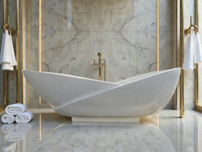 Baignoire pierre naturelle reconstituee