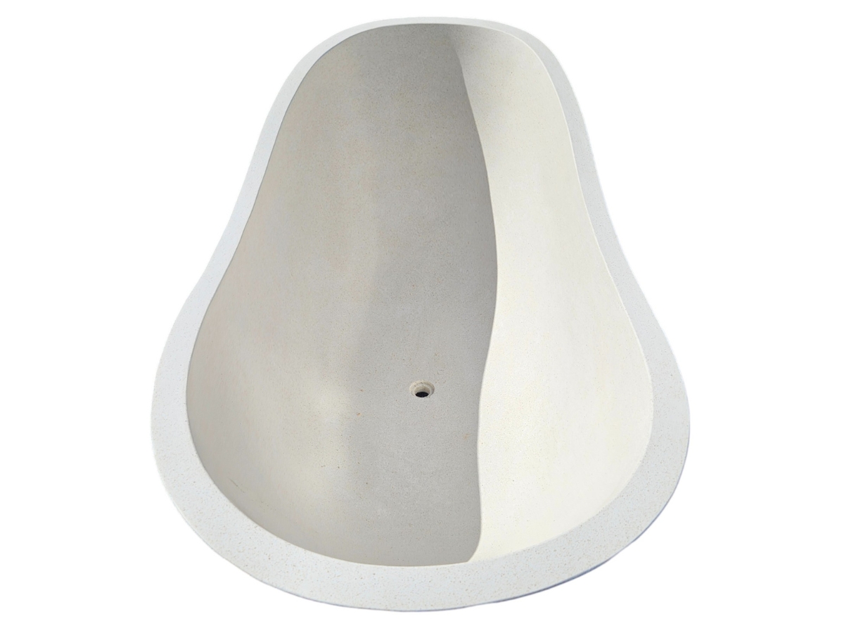 baignoire ilot blanche design pierre terrazzo pas cher