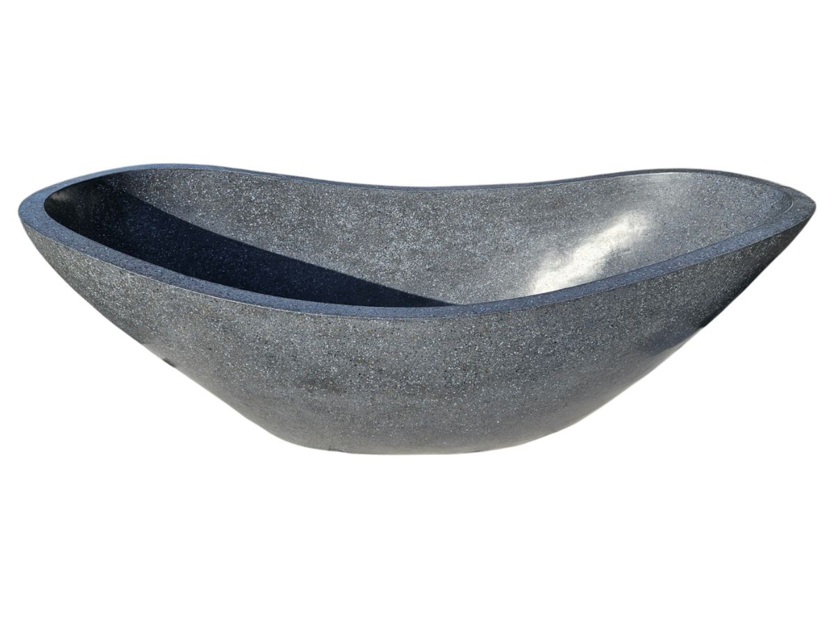 baignoire pierre de bali en terrazzo