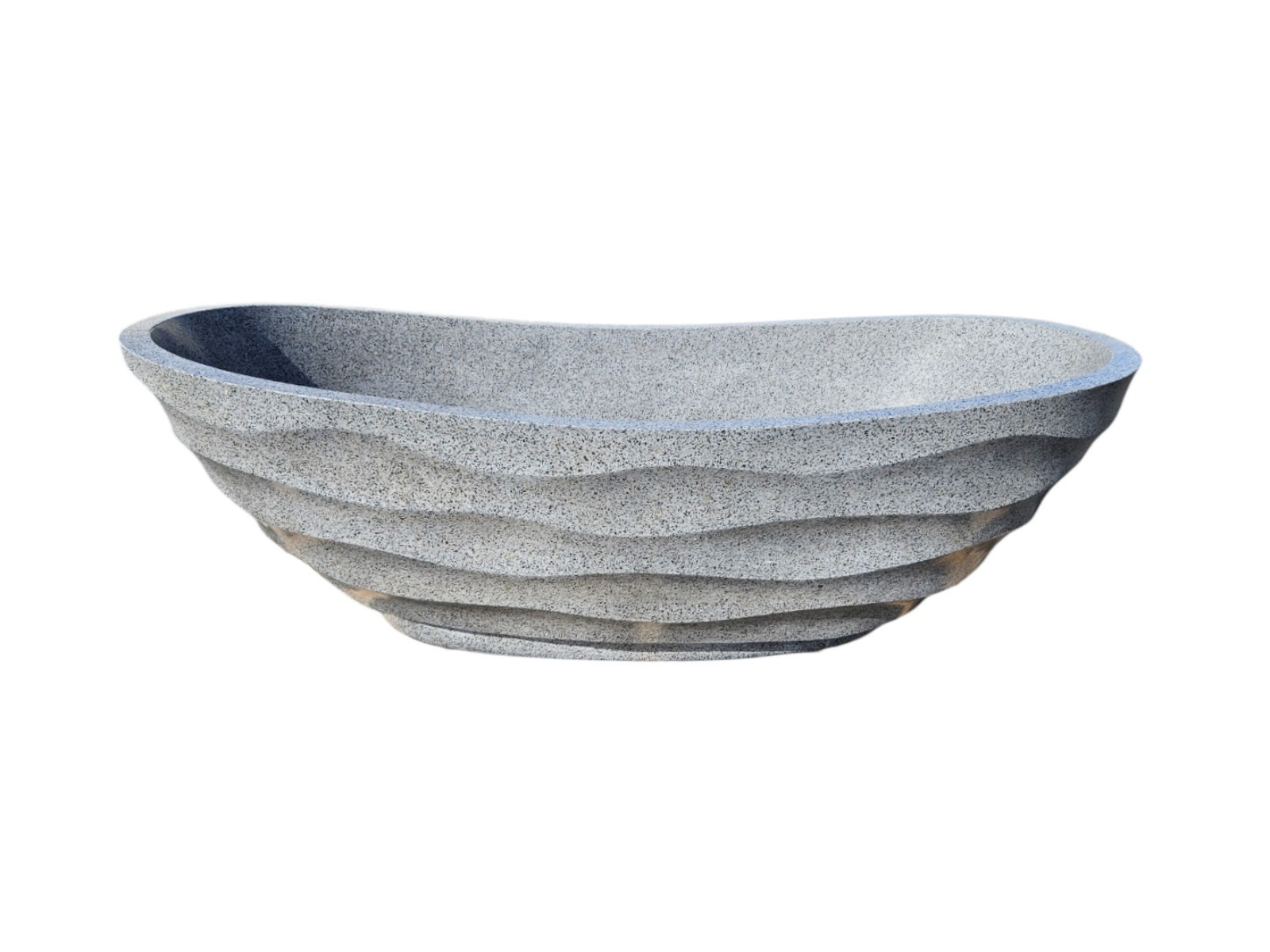 baignoire pierre terrazzo gris