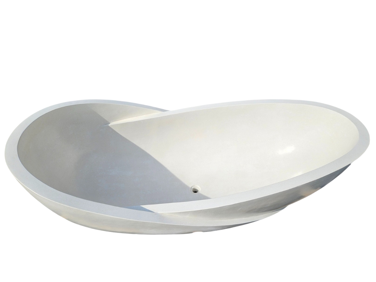 baignoire terrazzo haut de gamme couleur blanche capucine