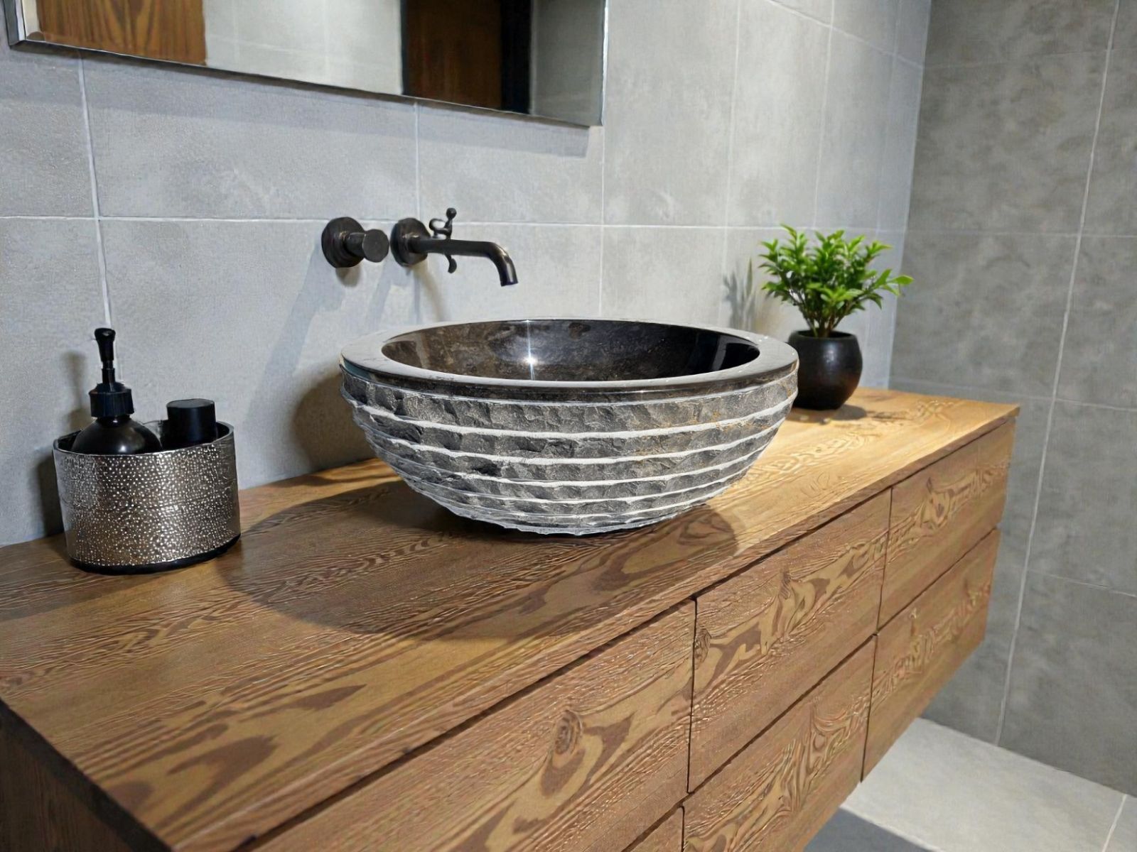 vasque en marbre 40 cm salle de bain