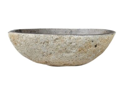 vasque pierre naturelle de riviere beige