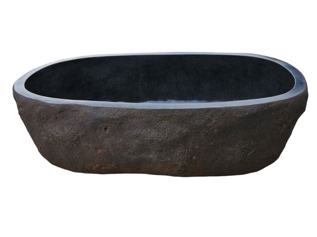 baignoire pierre de riviere ilot design