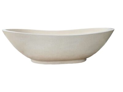 baignoire ilot beige 175x85 orchidee pierre reconstituee