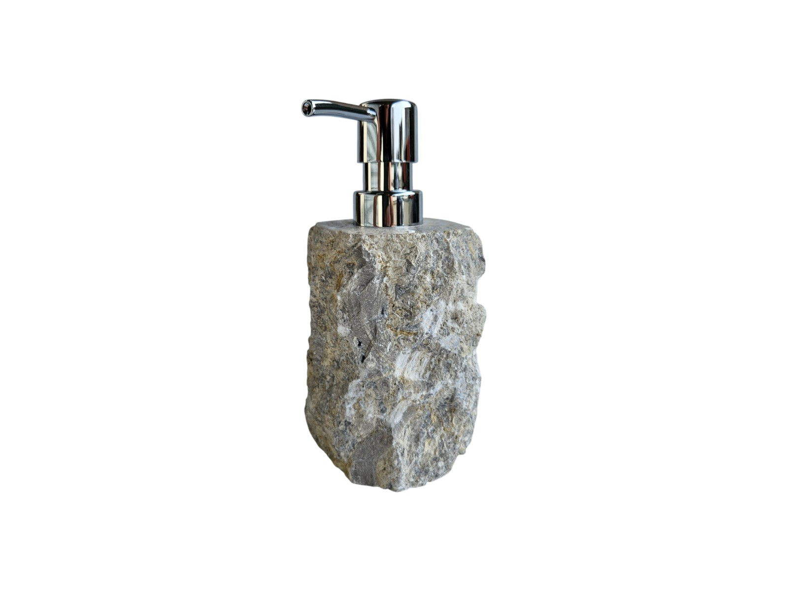 Distributeur de savon en marbre gris brut – Image 2