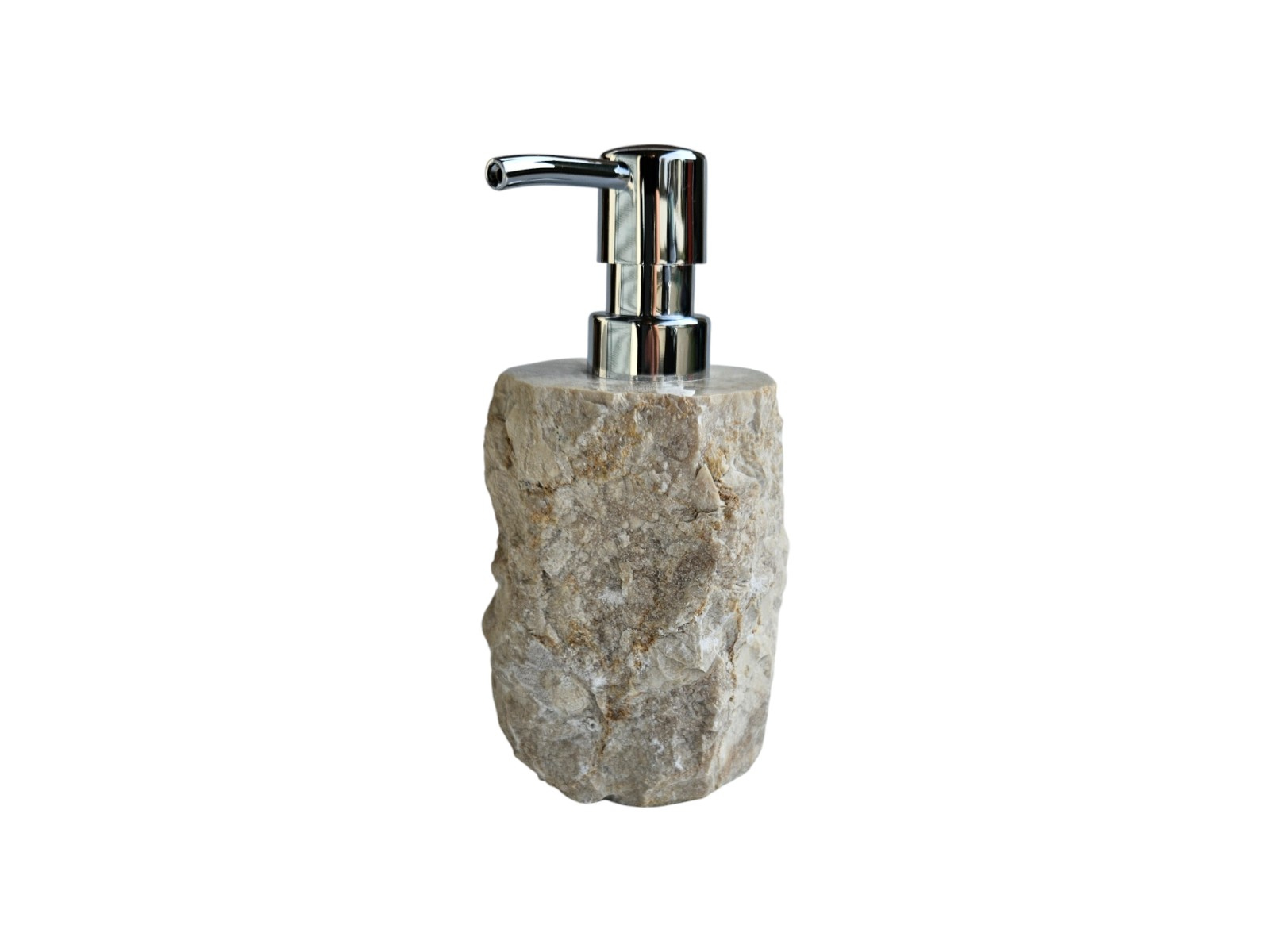 distributeur de savon en vrai marbre beige