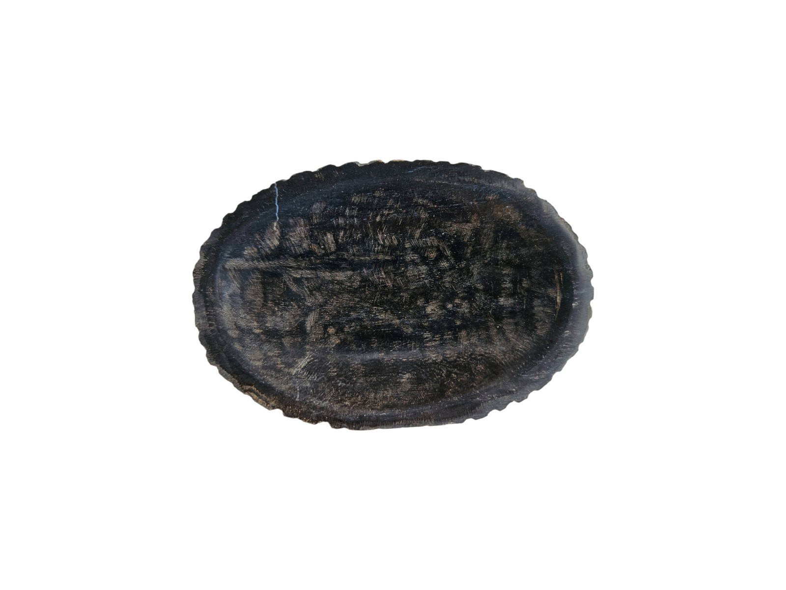 porte savon bois petrifie noir profond