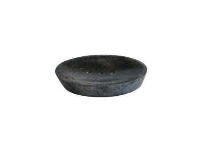 porte savon ovale gris salle de bain