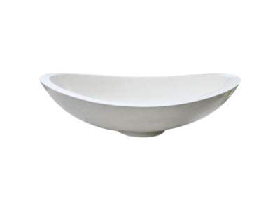 vasque blanche ovale salle de bain