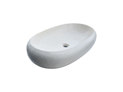 vasque oxalis 70cm pierre naturelle blanc casse