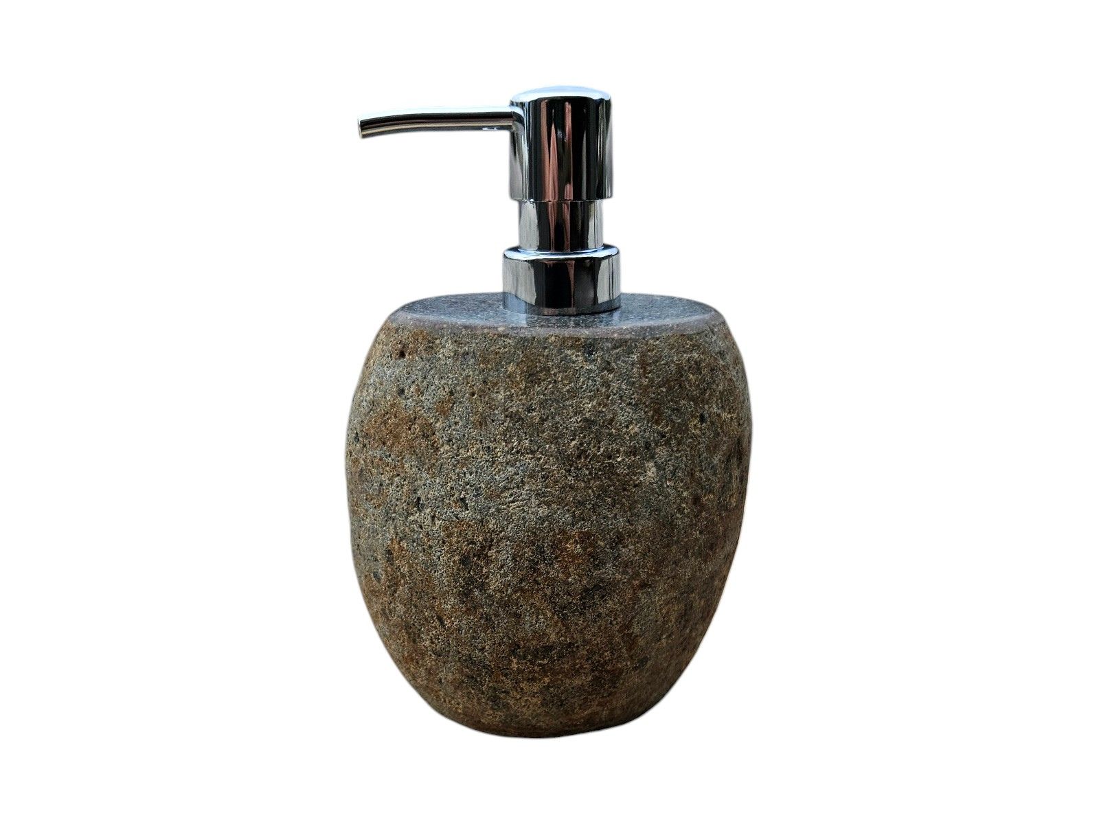 Distributeur de savon en pierre naturelle de rivière – Image 3