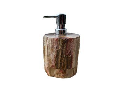 distributeur savon pierre naturelle bois petrifie