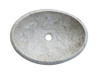 vasque a poser marbre beige 50cm