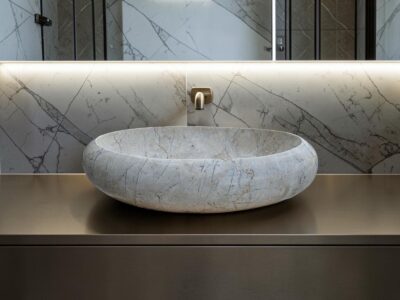 vasque ovale marbre beige design