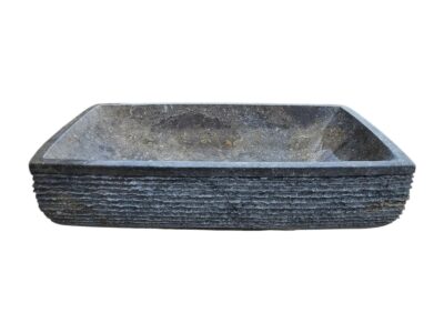 vasque rectangle marbre gris